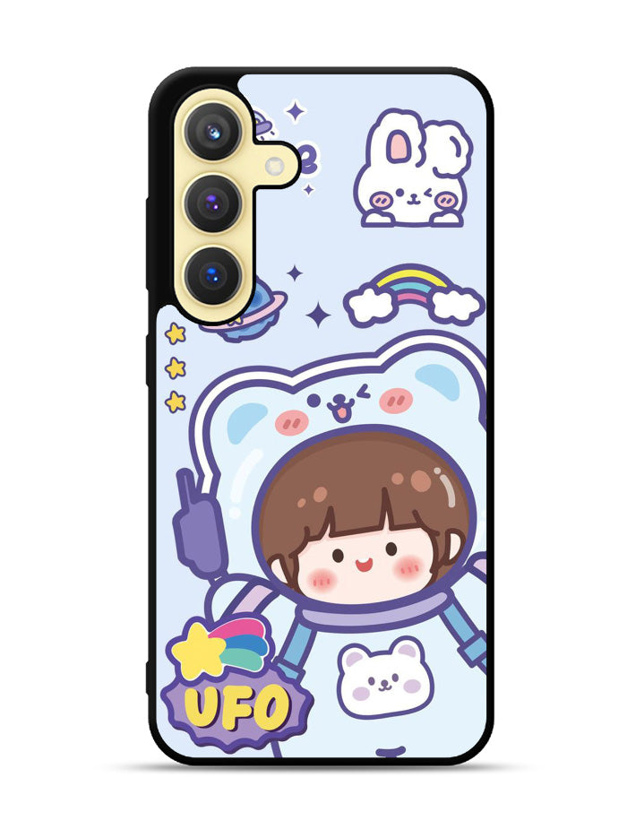 Cute Blue Space Ufo Samsung Galaxy S24 5G Case OV11201