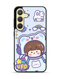 Cute Blue Space Ufo Samsung Galaxy S24 FE 5G Case OV11201