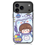 Cute Blue Space Ufo iPhone 17 Pro Case OV11201