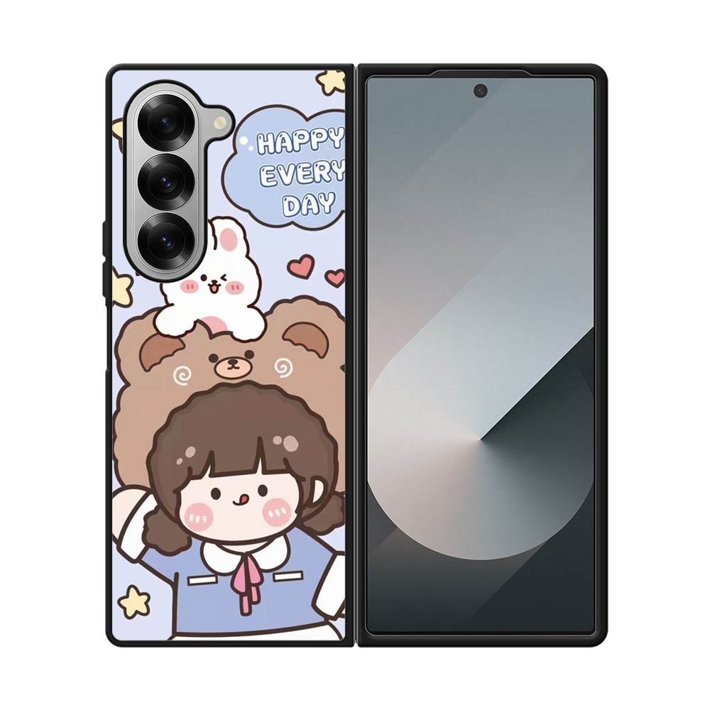 Cute and Happy Everyday Samsung Galaxy Z Fold 7 5G Case QC11197