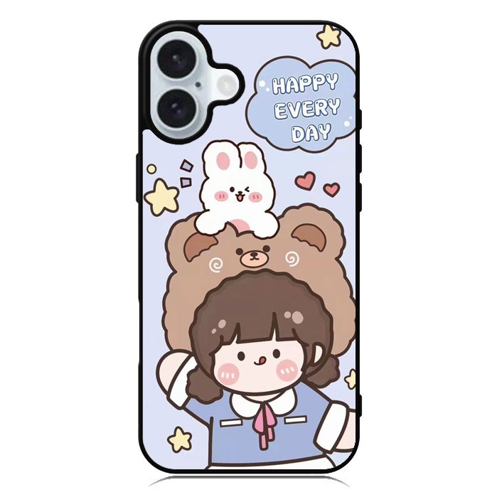 Cute and Happy Everyday iPhone 16 Plus Case QC11197