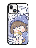Cute Sleeping with the cat iPhone 15 Case OV11213