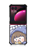 Cute Sleeping with the cat Motorola Moto Razr Plus 2023 , Moto Razr+ 2023 Case OV11213