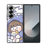 Cute Sleeping with the cat Samsung Galaxy Z Fold 7 5G Case OV11213