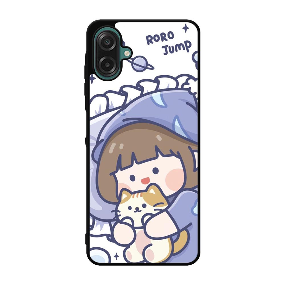 Cute Sleeping with the cat Samsung Galaxy A07 Case OV11213