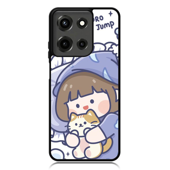 Cute Sleeping with the cat Motorola Moto G 5G 2025 Case OV11213