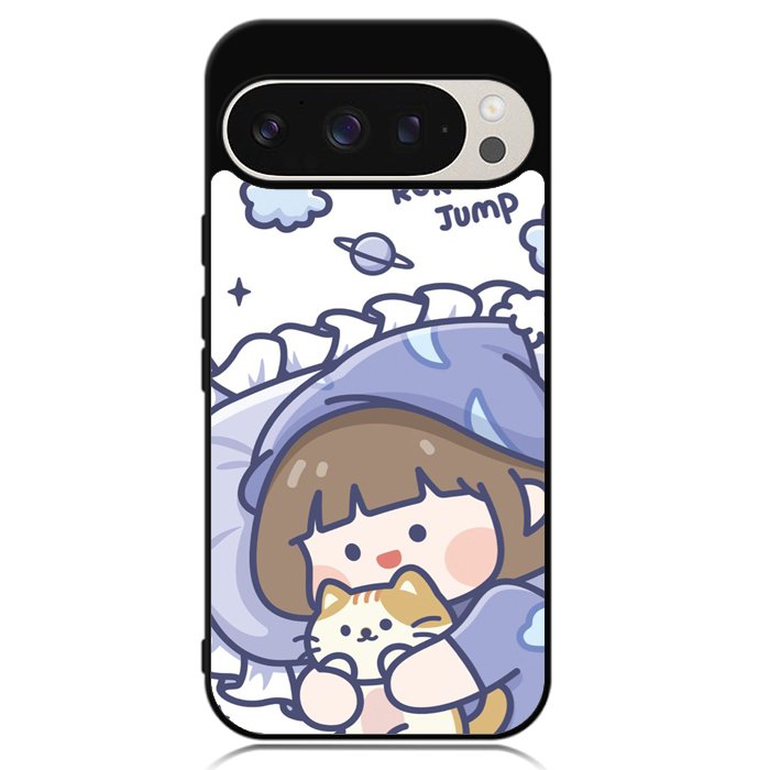 Cute Sleeping with the cat Google Pixel 9 | Pixel 9 Pro Case OV11213