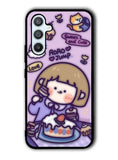 Cute Roro Jump Eat the Sweet Cake Samsung Galaxy A54 5G Case OV11210