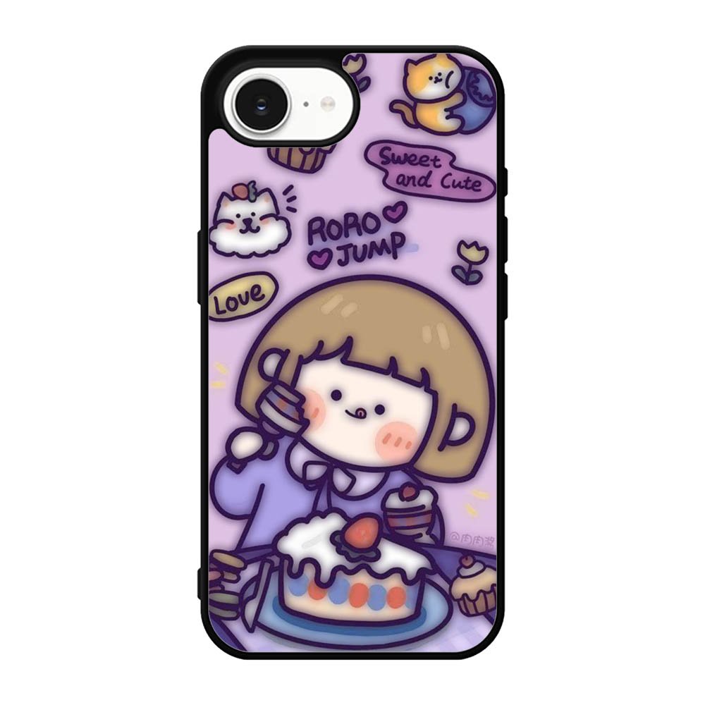 Cute Roro Jump Eat the Sweet Cake iPhone 17e Case QC11210