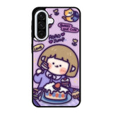 Cute Roro Jump Eat the Sweet Cake Samsung Galaxy A36 5G Case OV11210