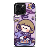 Cute Roro Jump Eat the Sweet Cake iPhone 16 Pro Case OV11210