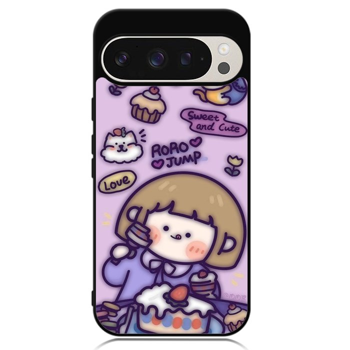 Cute Roro Jump Eat the Sweet Cake Google Pixel 9 | Pixel 9 Pro Case OV11210