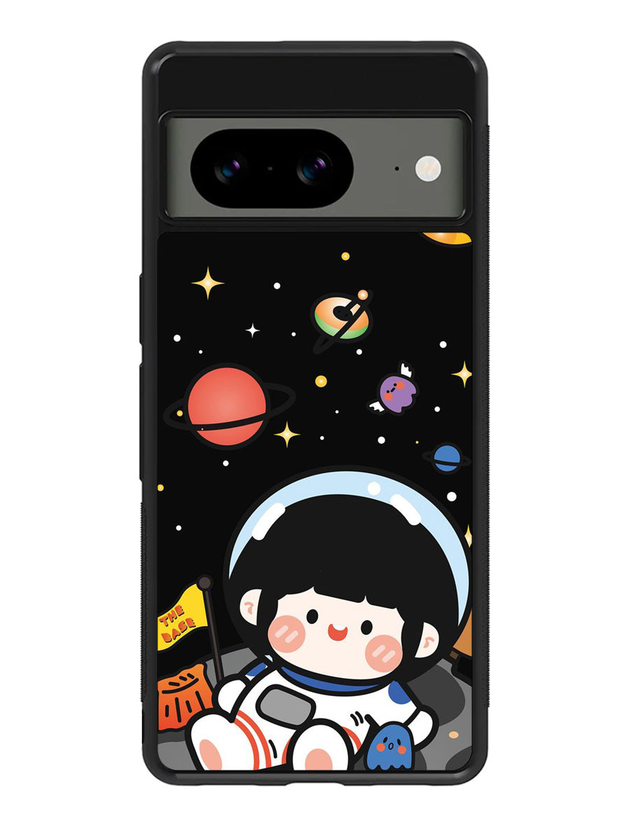 Cute Roro Jump and Astronaut Google Pixel 8A Case QC11207