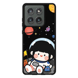 Cute Roro Jump and Astronaut Motorola Moto Edge 2025 Case QC11207