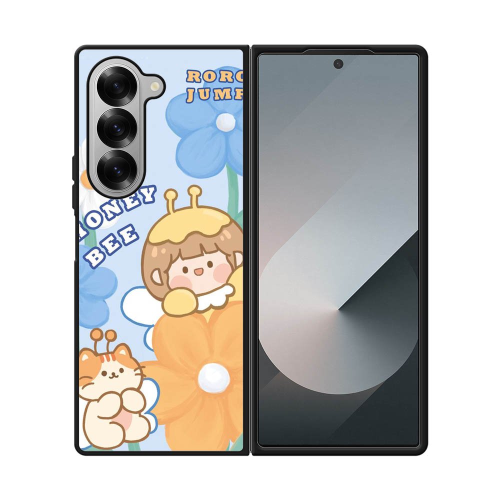 Cute Roro Jump And Honey Bee Samsung Galaxy Z Fold 7 5G Case OV11208