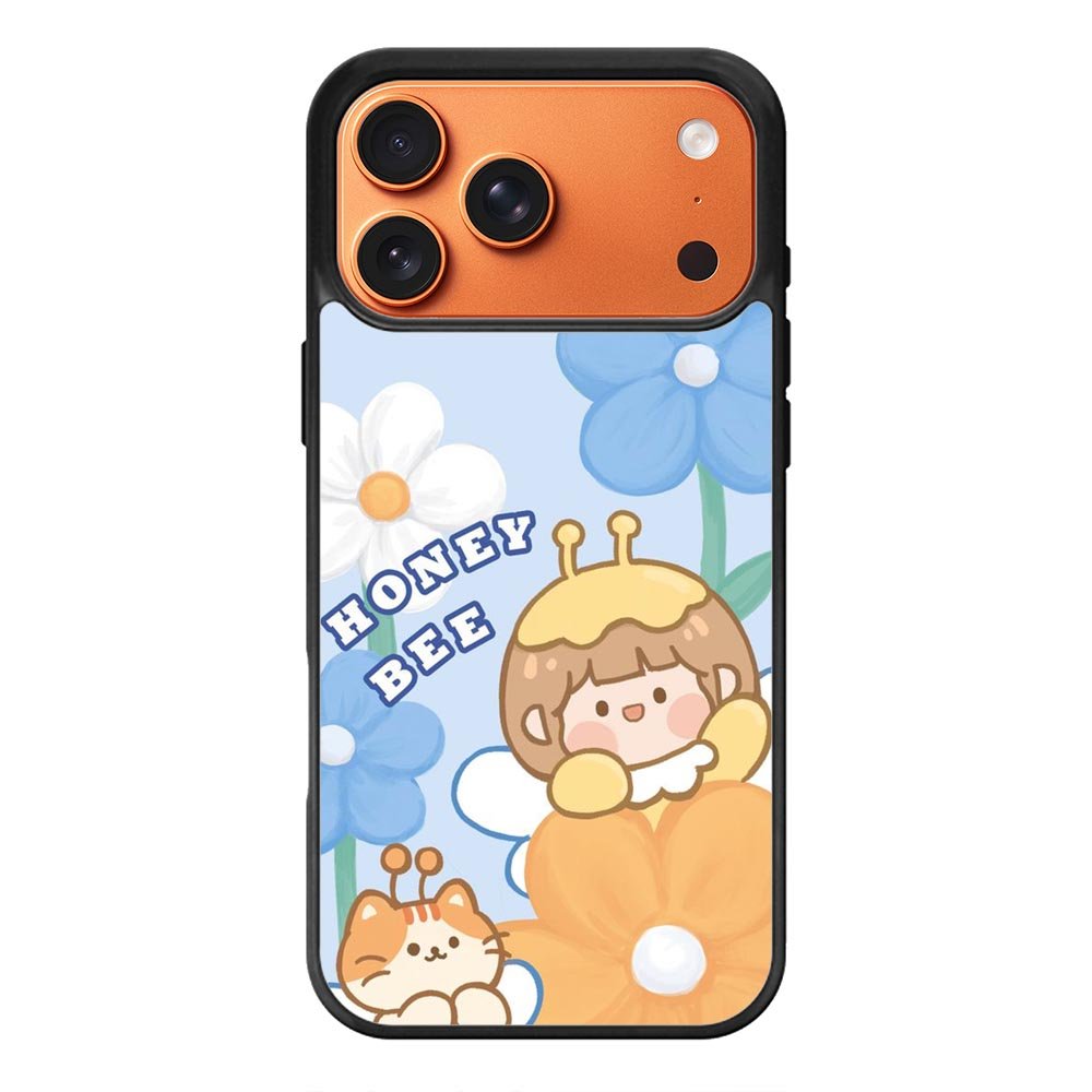 Cute Roro Jump And Honey Bee iPhone 17 Pro Case OV11208