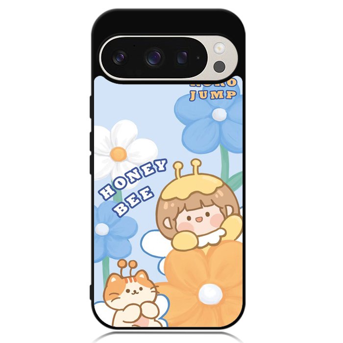 Cute Roro Jump And Honey Bee Google Pixel 9 | Pixel 9 Pro Case OV11208