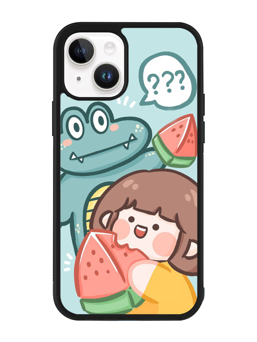 Cute Eat Watermelon iPhone 15 Plus Case OV11203