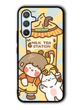Cute Roro Jump Milk Tea Station Samsung Galaxy A54 5G Case OV11212