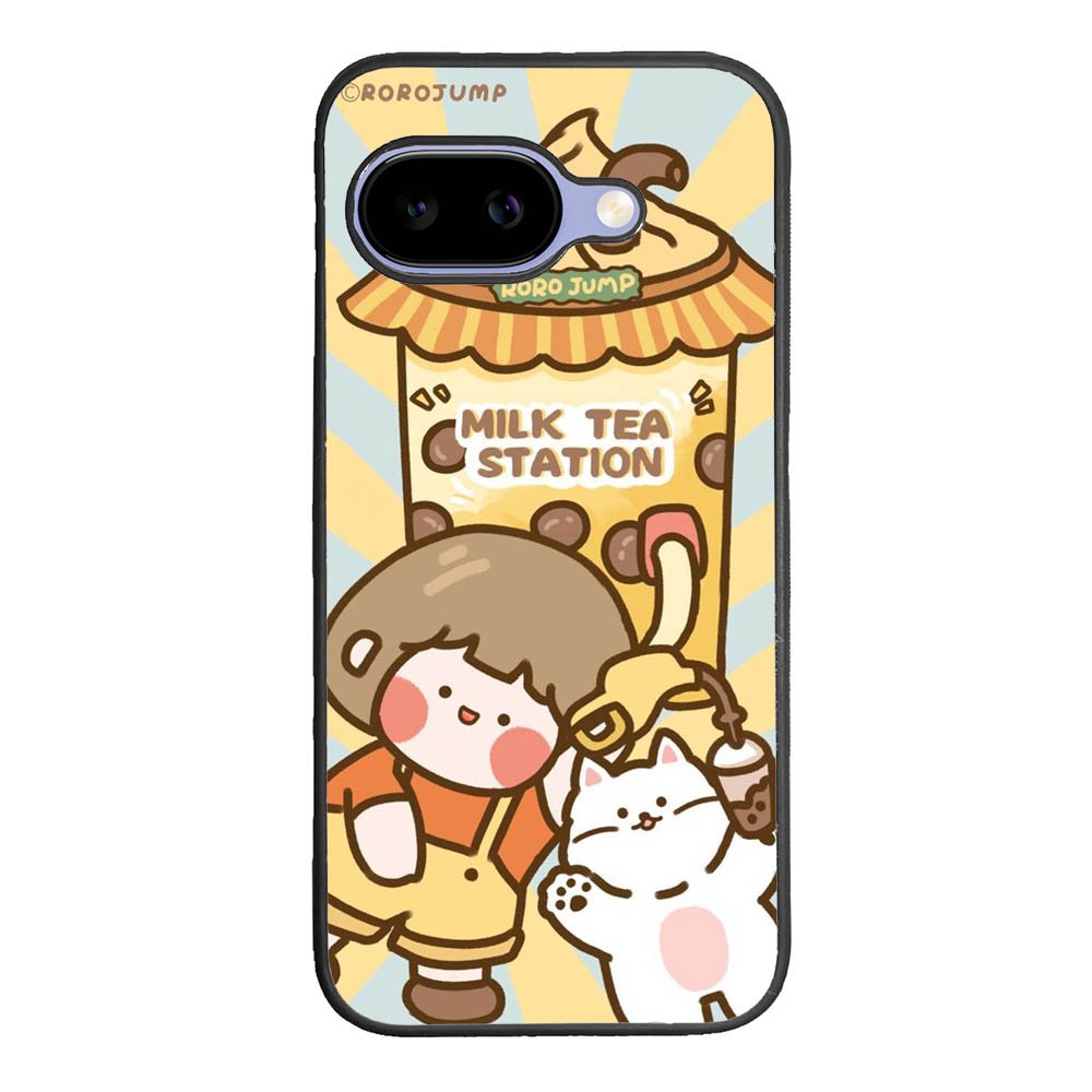 Cute Roro Jump Milk Tea Station Google Pixel 10A Case OV11212