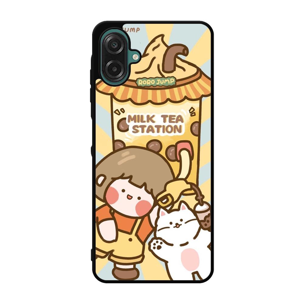 Cute Roro Jump Milk Tea Station Samsung Galaxy A07 Case QC11212