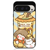 Cute Roro Jump Milk Tea Station Google Pixel 9 | Pixel 9 Pro Case OV11212