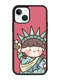 Cute Roro Jump and Liberty iPhone 14 Case QC11209