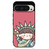 Cute Roro Jump and Liberty Google Pixel 9 | Pixel 9 Pro Case OV11209