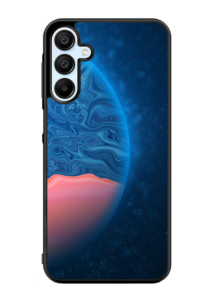 planet blue orange Samsung Galaxy A35 5G Case OV11001