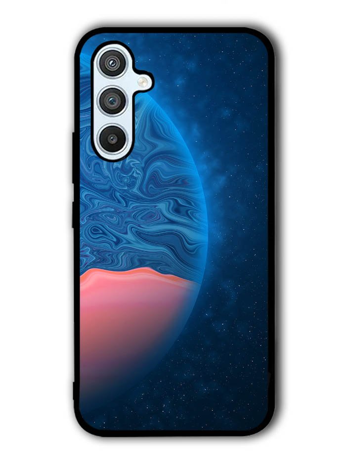 planet blue orange Samsung Galaxy A14 5G Case QC11001