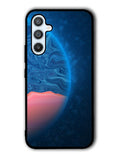 planet blue orange Samsung Galaxy A54 5G Case OV11001