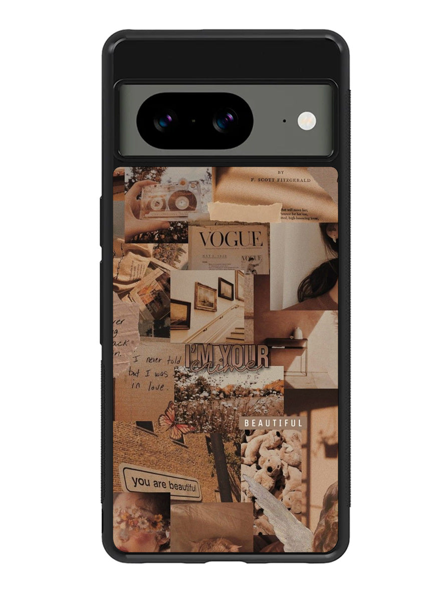 Aesthetic Brown Google Pixel 8A Case QC11233