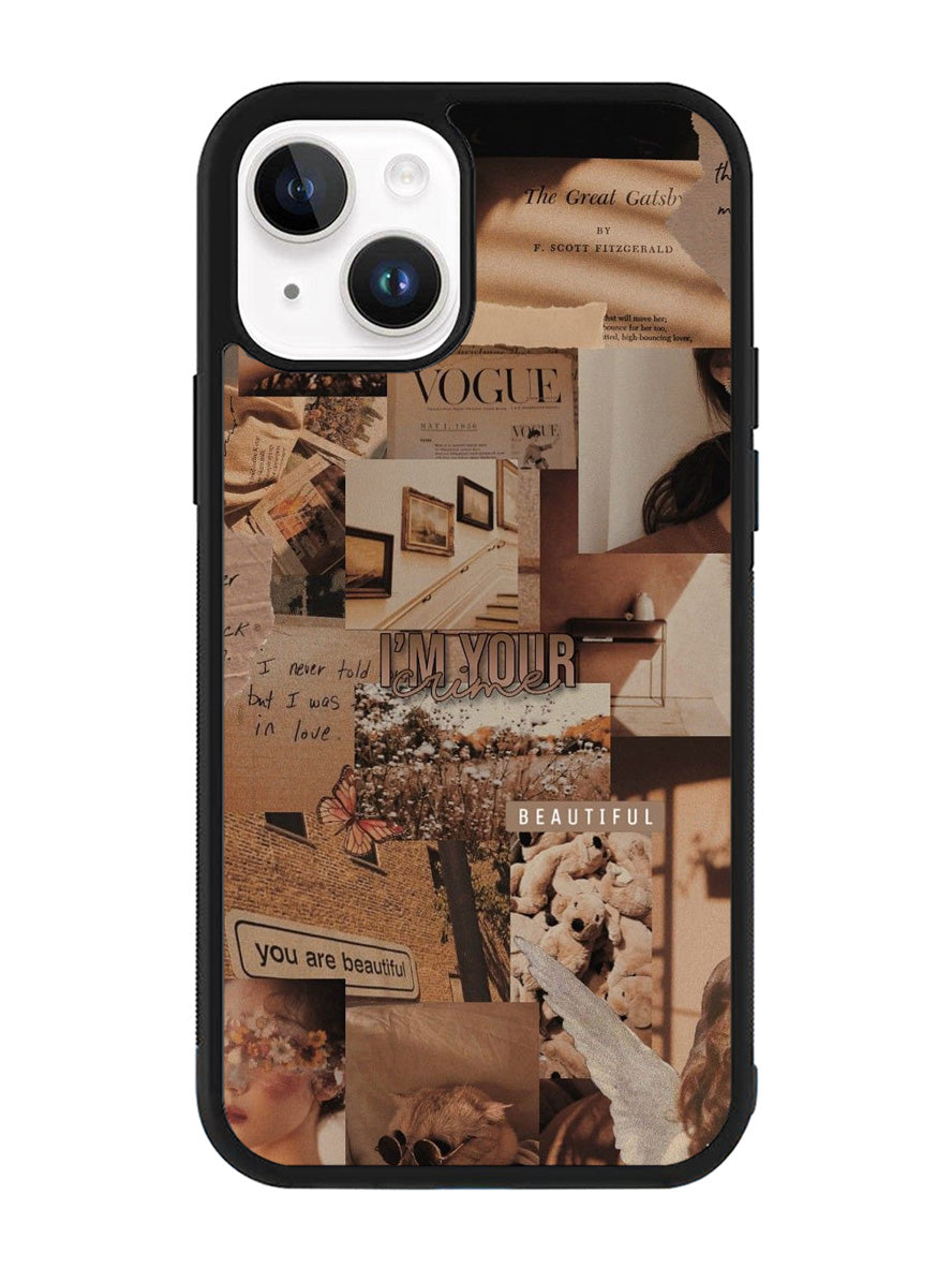 Aesthetic Brown iPhone 15 Case OV11233