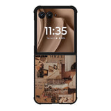 Aesthetic Brown Motorola Moto RAZR Plus 2025 Case OV11233