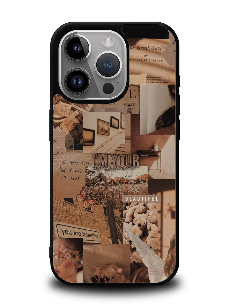 Aesthetic Brown iPhone 15 Pro Case OV11233