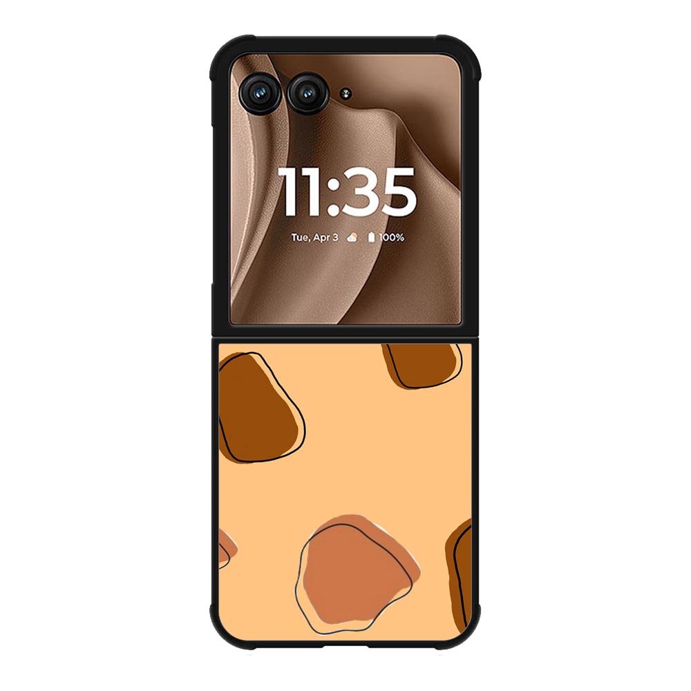 Aesthetic Brown Motorola Moto RAZR Plus 2025 Case OV11136