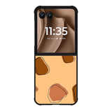 Aesthetic Brown Motorola Moto RAZR Plus 2025 Case OV11136