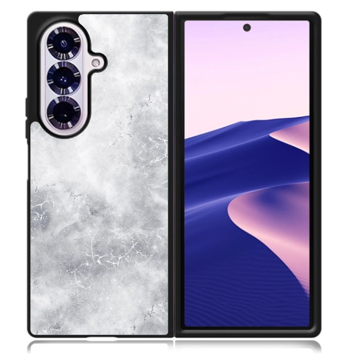 White Aesthetic Samsung Galaxy Z Fold 7 Case OV10955