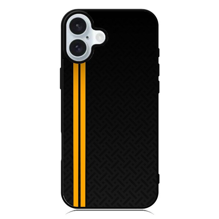 Abstract Yellow Lines iPhone 16 Case QC10708