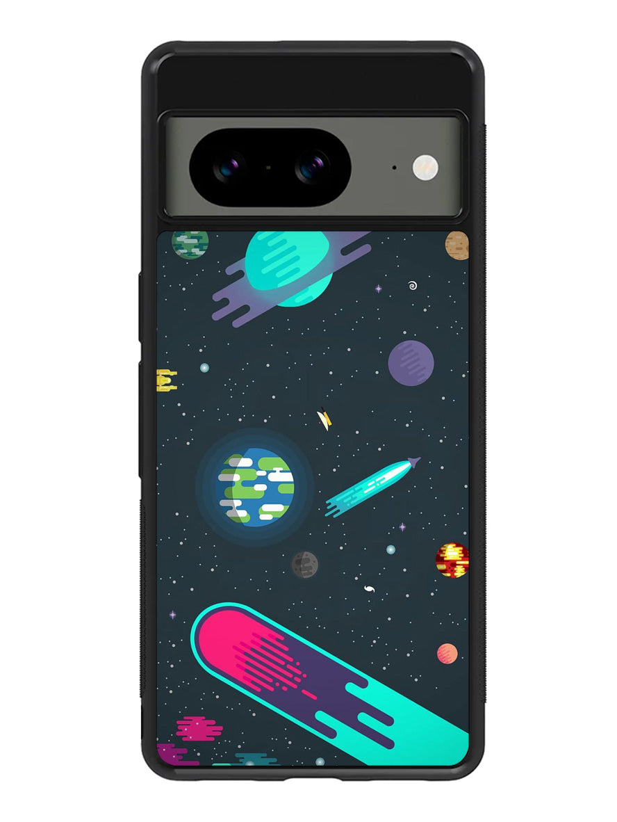 Cartoon Galaxy Google Pixel 8A Case QC10675
