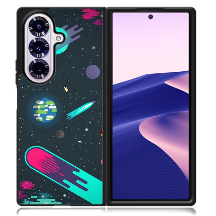 Cartoon Galaxy Samsung Galaxy Z Fold 7 Case OV10675