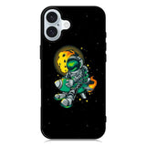 Astraunaut Black iPhone 16 Plus Case QC10638