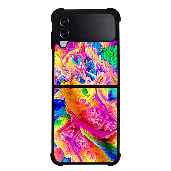 colorful paint FLX0450 Samsung Galaxy Z Flip 5 , Z Flip 4 , Z Flip 3 ,  Z Fold 5 , Z Fold 4 , Z Fold 3 5G Case