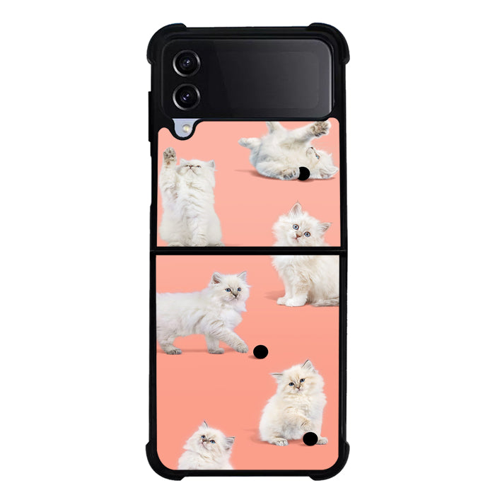 cute cats FLX0467 Samsung Galaxy Z Flip 5 , Z Flip 4 , Z Flip 3 ,  Z Fold 5 , Z Fold 4 , Z Fold 3 5G Case