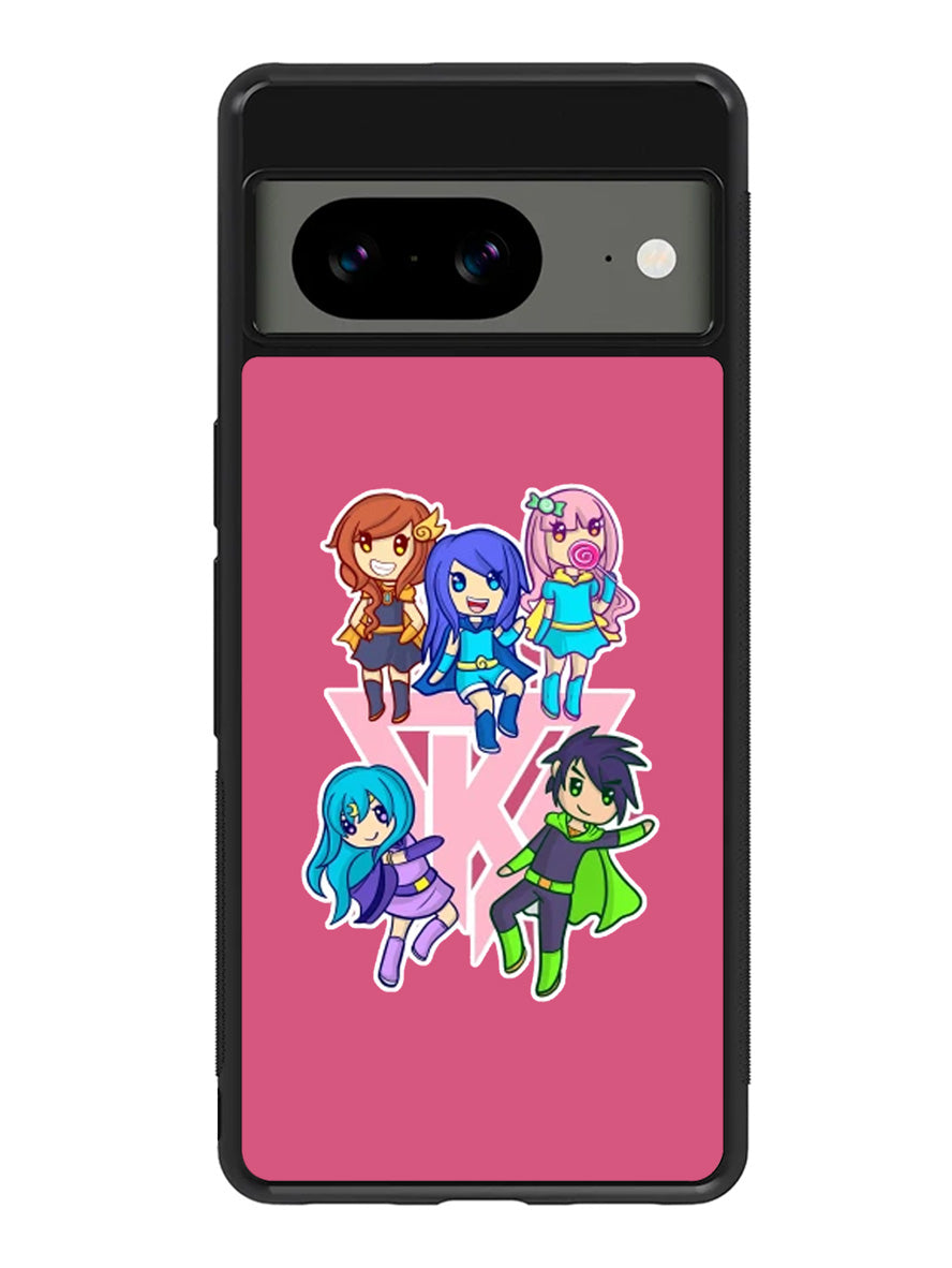 Funneh and the Krew Pink Google Pixel 8 Case QC10573