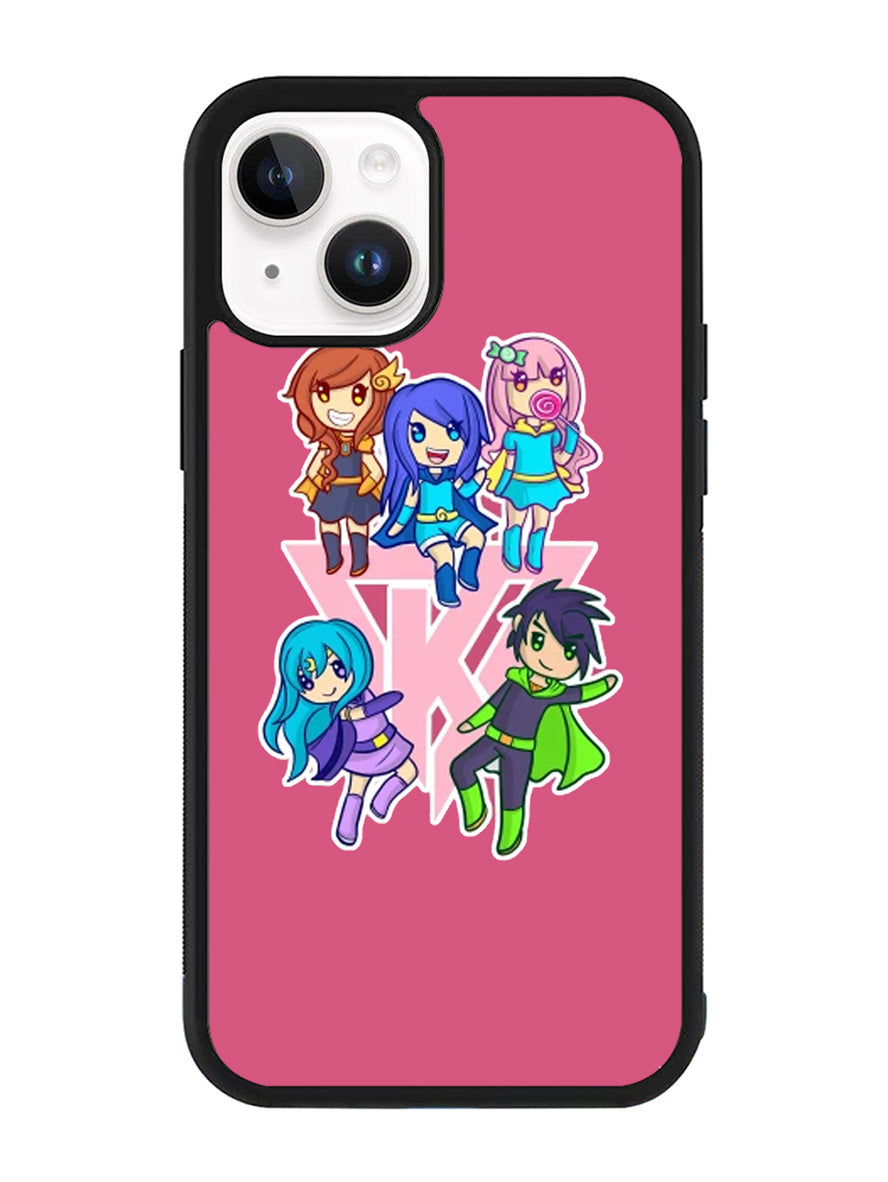 Funneh and the Krew Pink iPhone 15 Plus Case OV10573