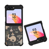Cute Dino FLZ0477 Samsung Galaxy Z Flip 5 , Z Flip 4 , Z Flip 3 ,  Z Fold 5 , Z Fold 4 , Z Fold 3 5G Case