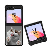 Cute Cat FLZ0480 Samsung Galaxy Z Flip 5 , Z Flip 4 , Z Flip 3 ,  Z Fold 5 , Z Fold 4 , Z Fold 3 5G Case