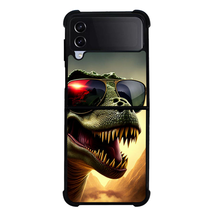 Dinosaur sunbathing FLZ0529 Samsung Galaxy Z Flip 5 , Z Flip 4 , Z Flip 3 ,  Z Fold 5 , Z Fold 4 , Z Fold 3 5G Case