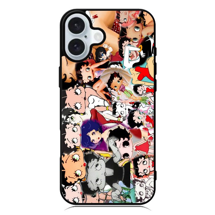 betty boop collage iPhone 16 Plus Case QC4144
